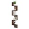 Space-Saving 5-Tier Corner Shelf Wall Mounted Bookshelf with Storage Solution